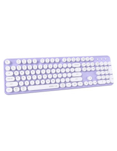 Teclado Inalámbrico UBOTIE Retro Multicolor para PC y Móvil