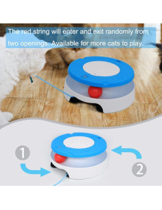 Juguete Interactivo para Gatos LASOCUHOO Automático Azul 2