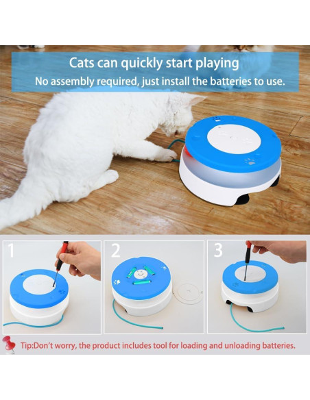Juguete Interactivo para Gatos LASOCUHOO Automático Azul Juguete Interactivo para Gatos LASOCUHOO Automático Azul