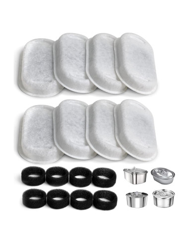 Filtro de agua para gatos ONECUTE 8 filtros y esponjas