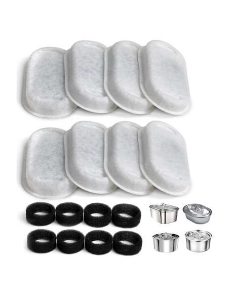 Filtro de agua para gatos ONECUTE 8 filtros y esponjas