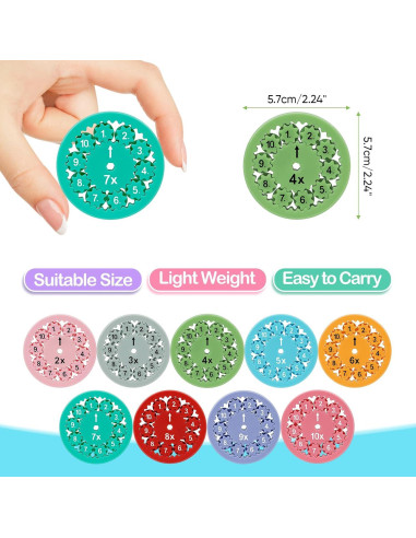 Spinners Antiestrés Matemáticas HonorWin 9 Piezas Multiplicación
