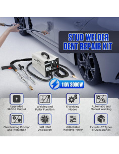 CMTOOL Soldador de Abolladuras 3000W 3800A con Accesorios 2