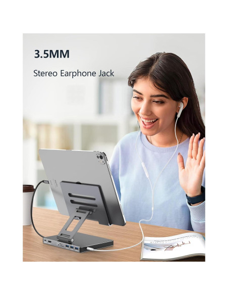 Soporte Hub USB C NXPGKEA 8 en 1 para iPad Pro 4K 60Hz