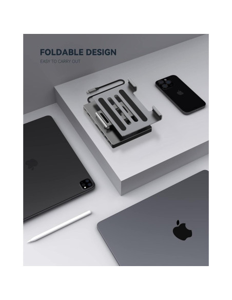 Soporte Hub USB C NXPGKEA 8 en 1 para iPad Pro 4K 60Hz