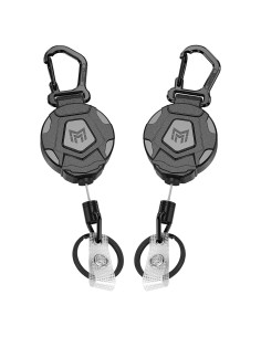 MNGARISTA Juego de 2 llaveros retráctiles de acero 80 cm