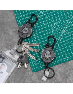 MNGARISTA Juego de 2 llaveros retráctiles de acero 80 cm 2