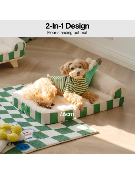 Sofá Elevado para Gatos MEWOOFUN Ortopédico Verde 43x32cm