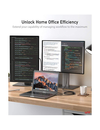 Cable USB C a HDMI uni 2 Pack 4K 60Hz 2m Gris