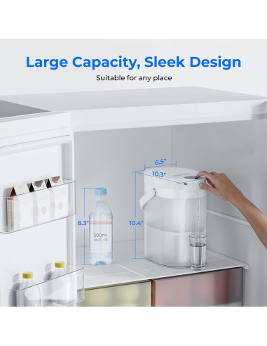 Jarra Filtro Agua Eléctrica Waterdrop WD-ED06W 17 Tazas Blanca