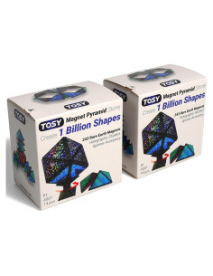 TOSY Pirámide Magnética de Piedra - 24 Piezas, 243 Imanes