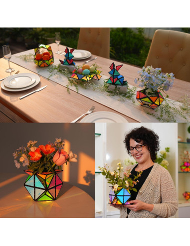 TOSY Pirámide Magnética de Piedra - 24 Piezas, 243 Imanes