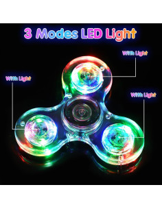 Spinners Antiestrés Gigilli 12 Pcs con Luz LED para Niños 2