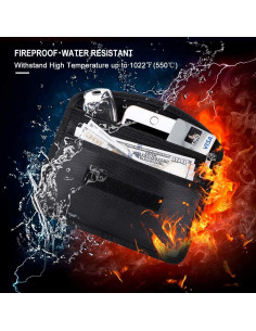Bolsa Faraday Tamfile a Prueba de Fuego 21.5x11.4cm Negra 2