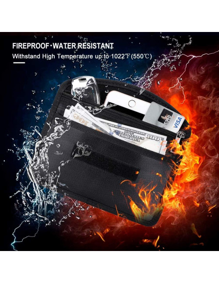 Bolsa Faraday Tamfile a Prueba de Fuego 21.5x11.4cm Negra