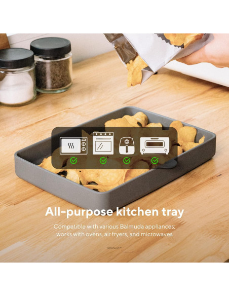 Bandeja de silicona Teranuvo para BALMUDA The Toaster Gris