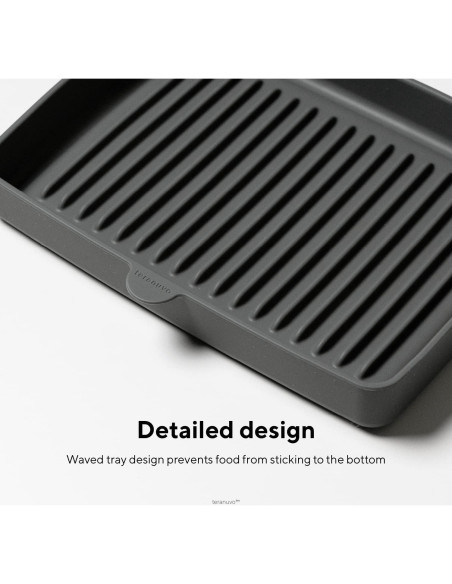 Bandeja de silicona Teranuvo para BALMUDA The Toaster Gris