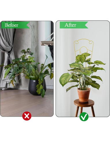 Trellis para Plantas MIJAYENV 4Pcs 76cm Dorado Apilable