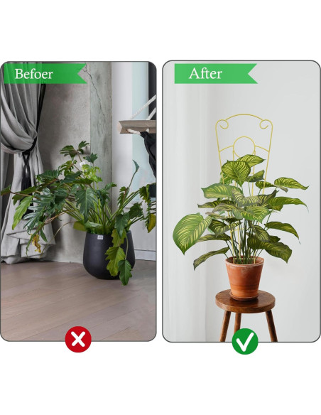 Trellis para Plantas MIJAYENV 4Pcs 76cm Dorado Apilable Trellis para Plantas MIJAYENV 4Pcs 76cm Dorado Apilable