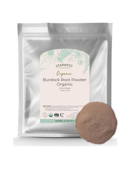 Polvo de Raíz de Bardana Orgánica Starwest Botanicals 0.45 kg