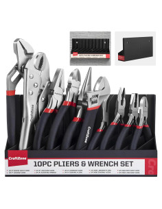 Juego de 10PC de Alicates CRAFTZONE con Estante de Almacenamiento