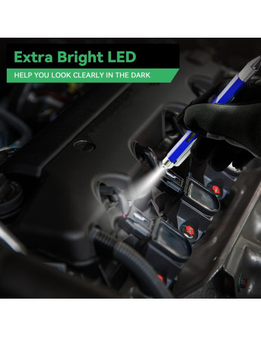 Bolígrafo Multitool 9 en 1 DETDLIB con Luz LED Azul