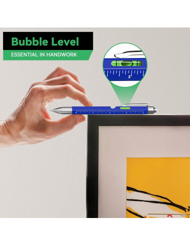 Bolígrafo Multitool 9 en 1 DETDLIB con Luz LED Azul