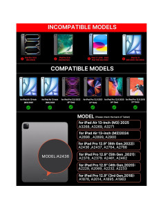 Funda Teclado Typecase para iPad Air 13 y Pro 12.9, Negro 2