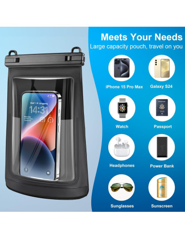 Funda Impermeable 2L JZOCON para iPhone y Galaxy - Flotante