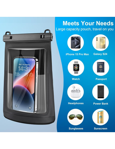 Funda Impermeable 2L JZOCON para iPhone y Galaxy - Flotante