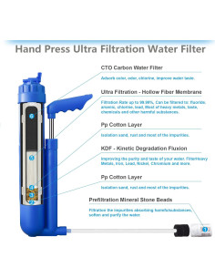 Filtro de Agua Portátil FS-TFC 6 Etapas 1.5L/min para Camping 2