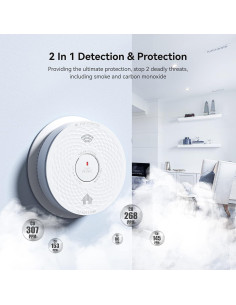 Detector de Humo y Monóxido Siterlink GS886-C Paquete de 6 2