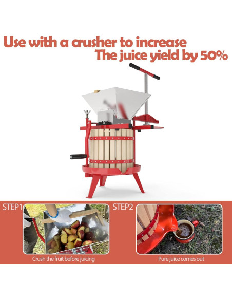 Prensa de Frutas SQUEEZE master - 12L - Barra en T - Rojo