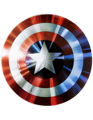 Tabla de Cortar Capitán América Marvel 29.85 cm Vidrio Templado