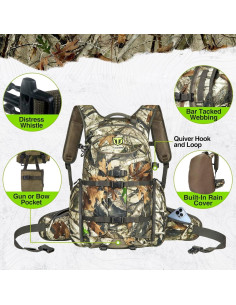 Mochila de Caza TIDEWE 35L Impermeable Next Camo G2 2