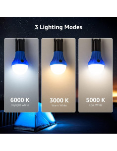 Linterna LED Lepro para Camping, 3 Modos, 4 Paquetes 2