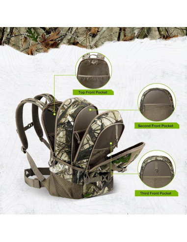 Mochila de Caza TIDEWE 25L Impermeable y Ergonómica