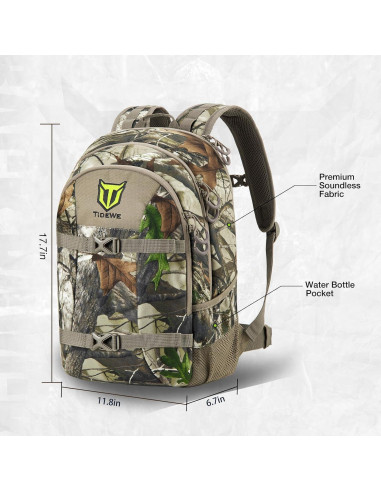 Mochila de Caza TIDEWE 25L Impermeable y Ergonómica