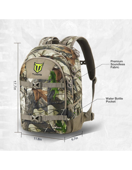 Mochila de Caza TIDEWE 25L Impermeable y Ergonómica