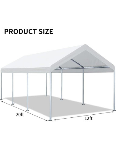 Cubierta de repuesto para carport Genérico 3.66x6.10m blanca