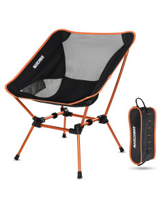 Silla de Camping MARCHWAY Plegable Ultraligera Naranja