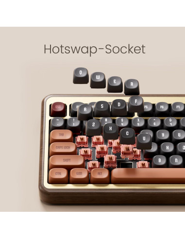 Teclado Mecánico Akko MU02 75% RGB Inalámbrico Otoño