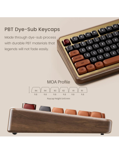 Teclado Mecánico Akko MU02 75% RGB Inalámbrico Otoño