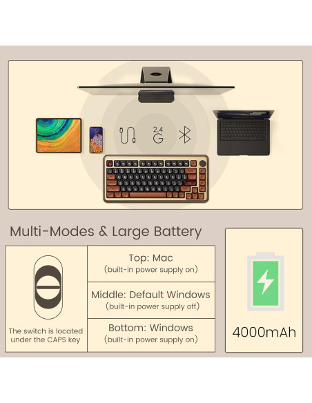 Teclado Mecánico Akko MU02 75% RGB Inalámbrico Otoño