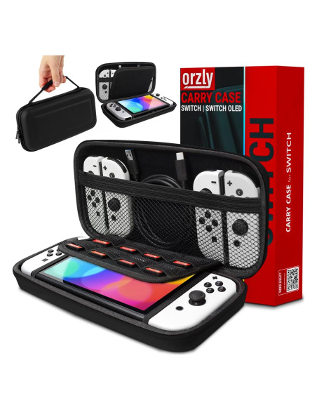 Funda Orzly para Nintendo Switch y Switch OLED - Negra