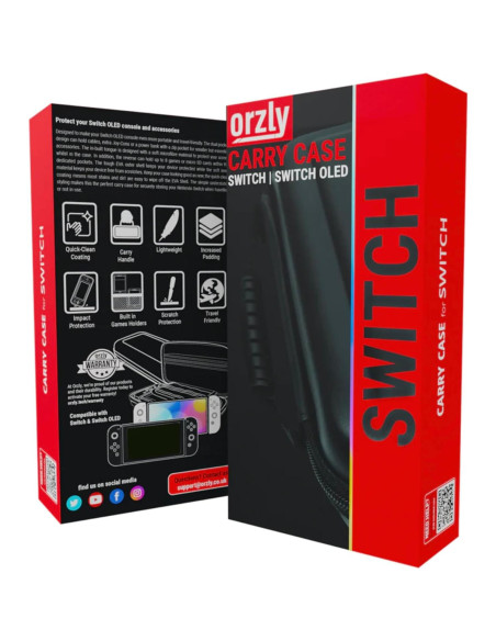 Funda Orzly para Nintendo Switch y Switch OLED - Negra