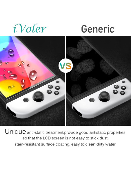 Protector de Pantalla Vidrio Templado iVoler para Switch OLED 7''
