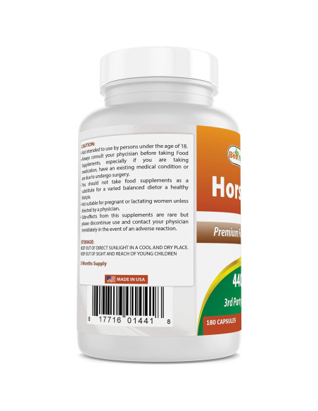 Cápsulas de Cola de Caballo 440 mg - 180 Unidades - Mejores Naturales