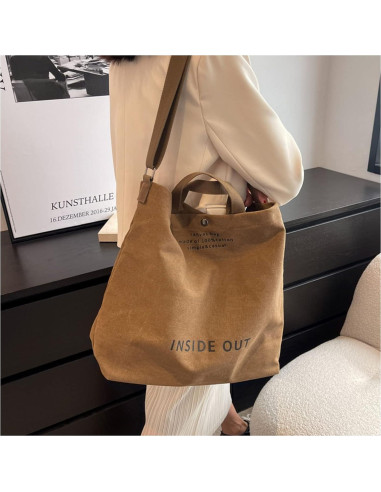 Bolsa de mano UICIOP de lona para mujeres 44x38x14 cm