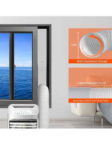 Kit Ventilación Ventana AC Portátil DSHFKLX 149,86 cm